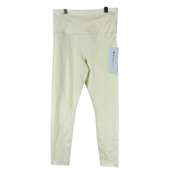 Athleta Ultra High Rise 7/8 Elation Leggings Light Yellow Glow Women's Sz XL NWT - Picture 2 of 11
